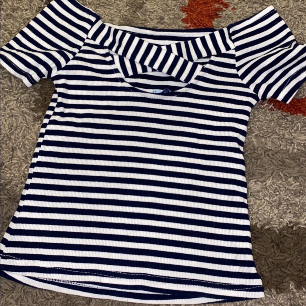 Size small crop off shoulder top